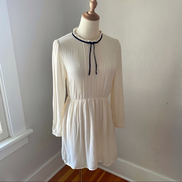 Forever 21 Dresses & Skirts - Forever 21 Cream High Neck Peasant Dress